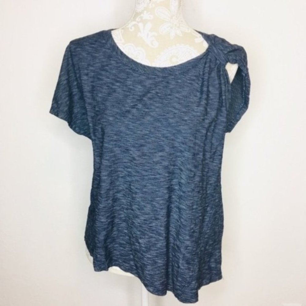 Anthropologie Deletta Single Tie Sleeve Top SM 608